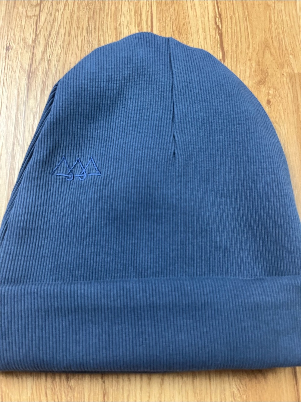 Tissées Serrées Navy Ribbed Extra Long Cotton Beanie Hat